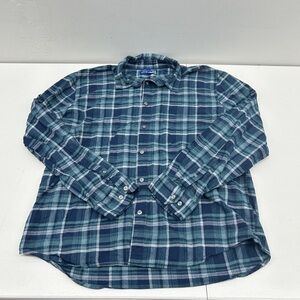 Apt. 9 Blue and Green Casual Button Down Shirt